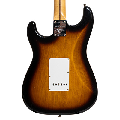 Fender Custom Shop 1955 Stratocaster Journeyman Relic Akçaağaç Klavye 7,25 - 9,5 Aged 2 Ton Sunburst Elektro Gitar
